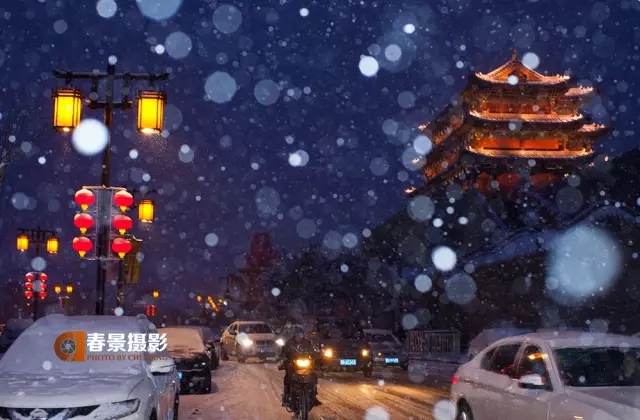 大同2018年的第一次与雪的邂逅，大同你太美了！