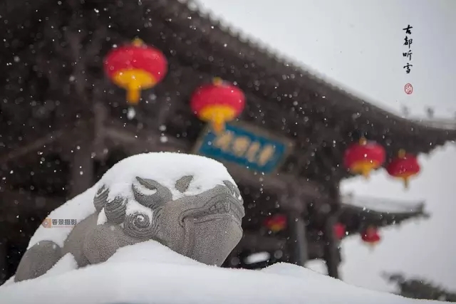 大同2018年的第一次与雪的邂逅，大同你太美了！